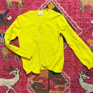 Crewcuts Bright Yellow Knit Cardigan size 8